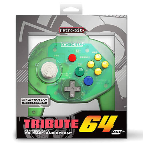Retro-Bit Tribute64 USB Wired Controller (Green)