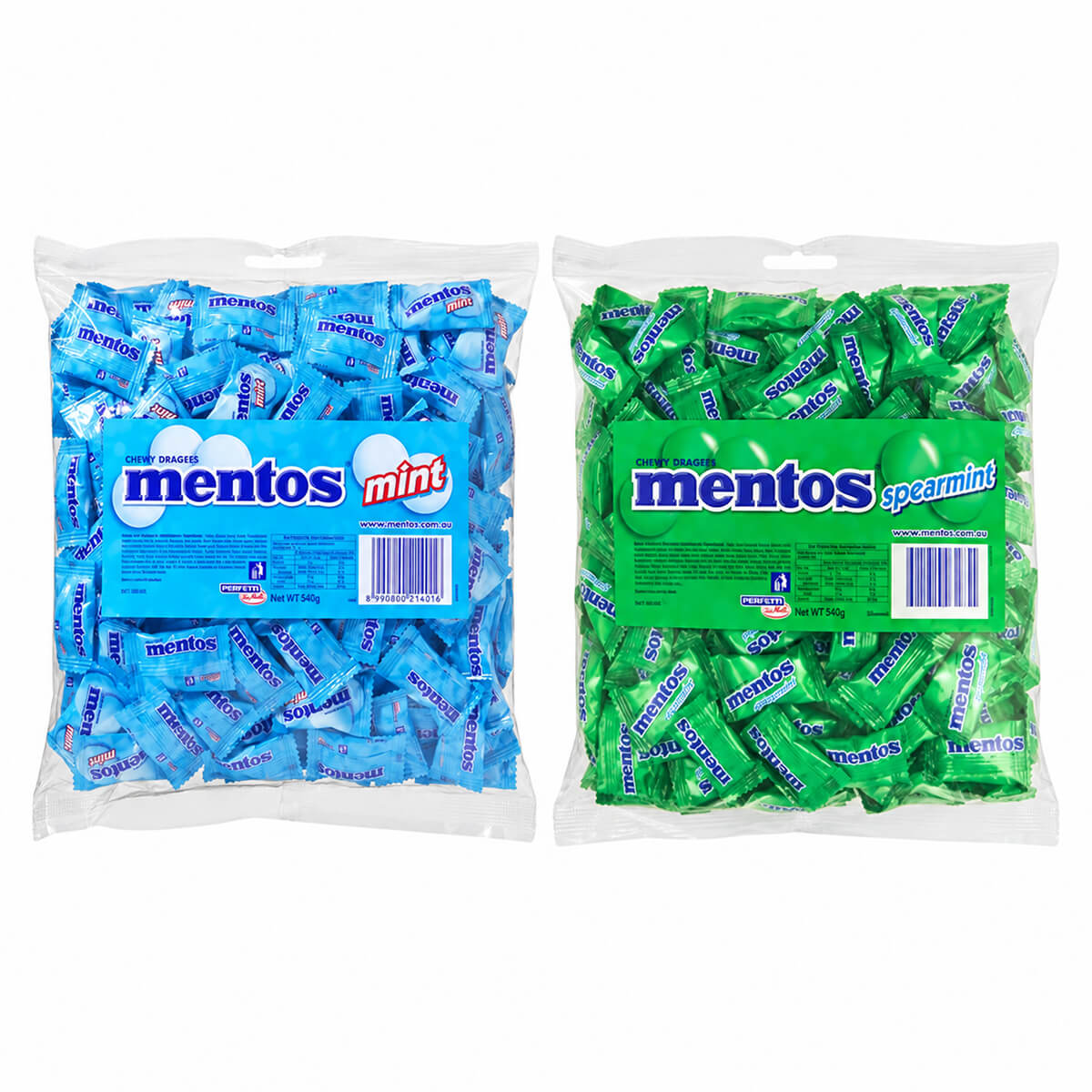 Mentos Pillowpack 540g Bundle Duo (Mint & Spearmint)