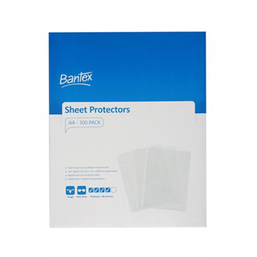 Bnatex A4 Clear Embossed Tough Sheet Protectors (Box of 100)