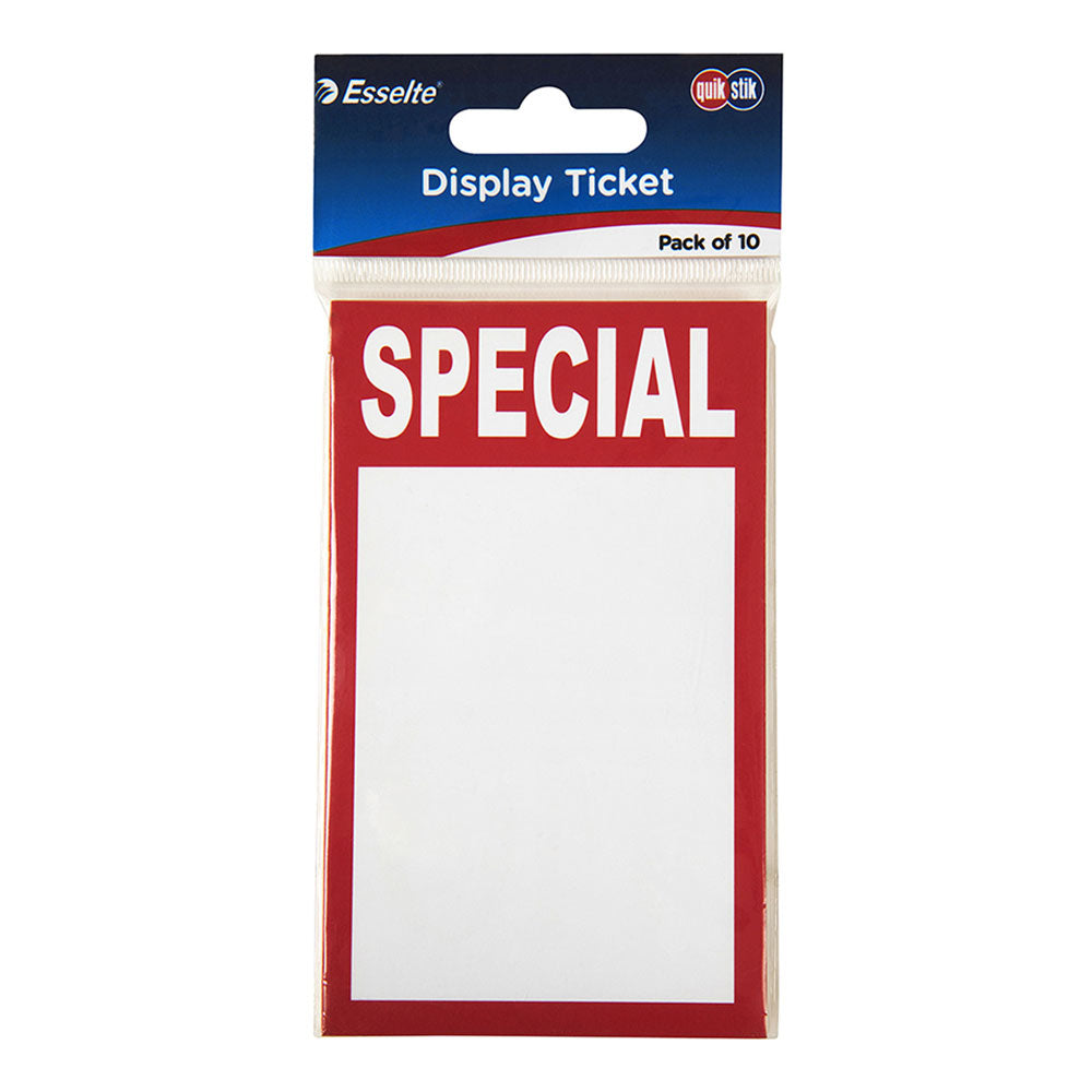 Quikstik Display Ticket 10pcs (75x125mm)