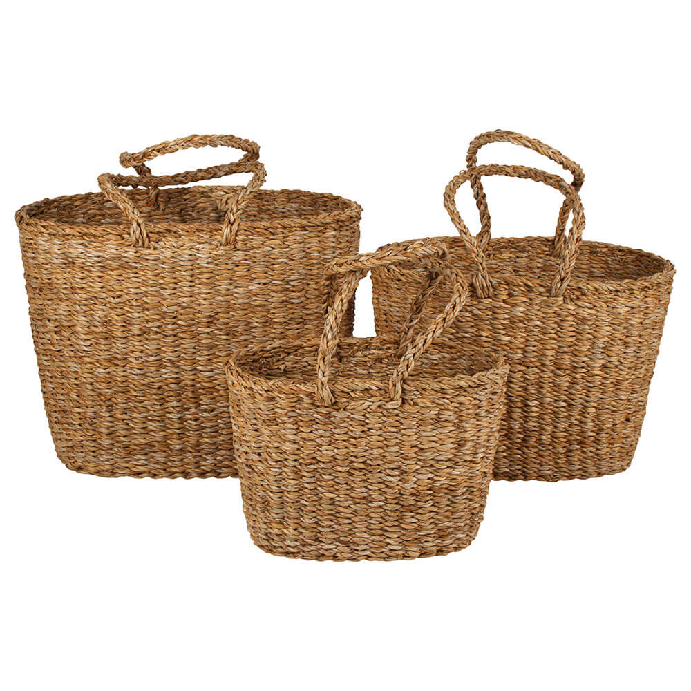 Aldgate Seagrass Basket Set of 3 (Large 40x35x30cm)