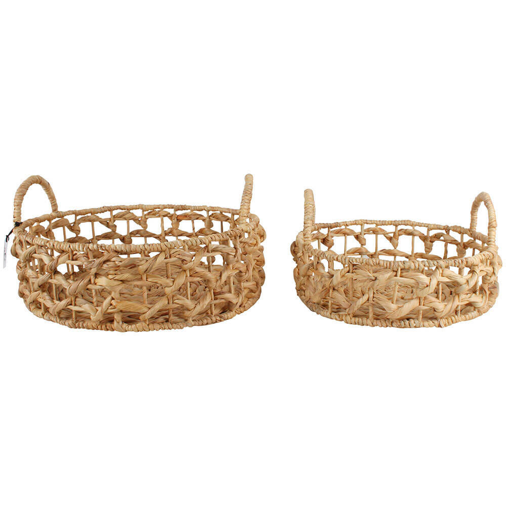 Lana Water Hyacinth Basket Set of 2 (Large 42x14cm)