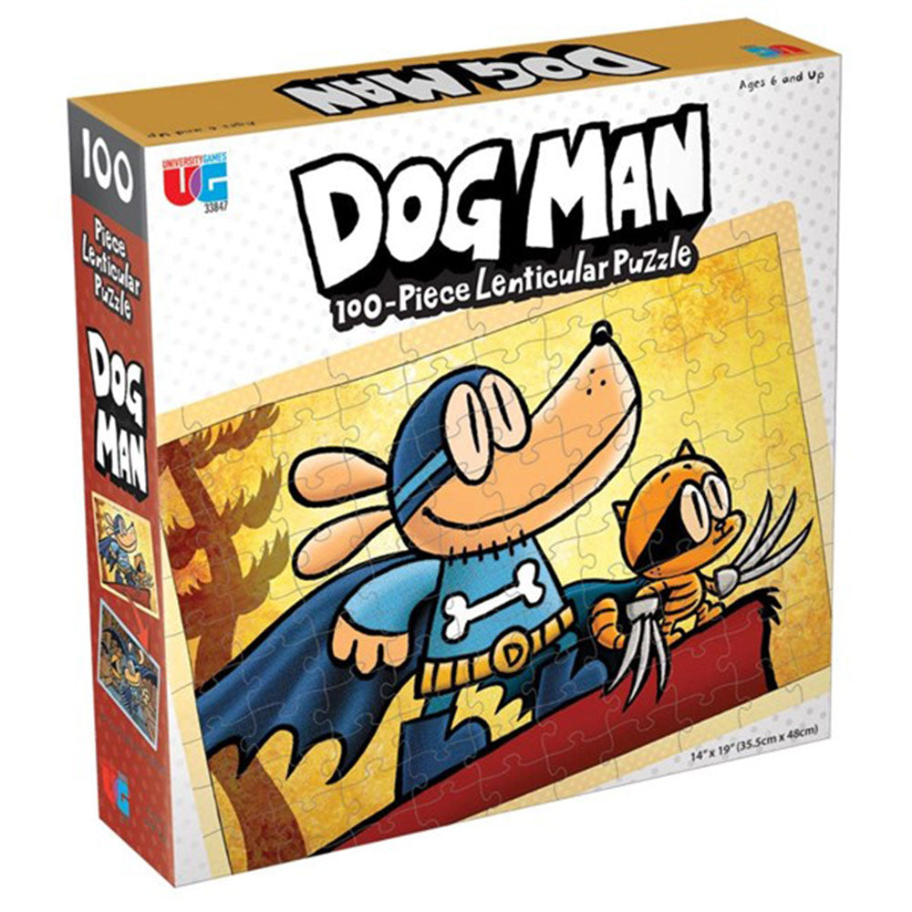 University Games Dog Man Lenticular Puzzle 100pcs