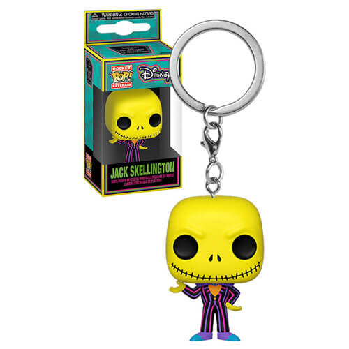 Nightmare Before Christmas Jack Black Light Pop! Keychain