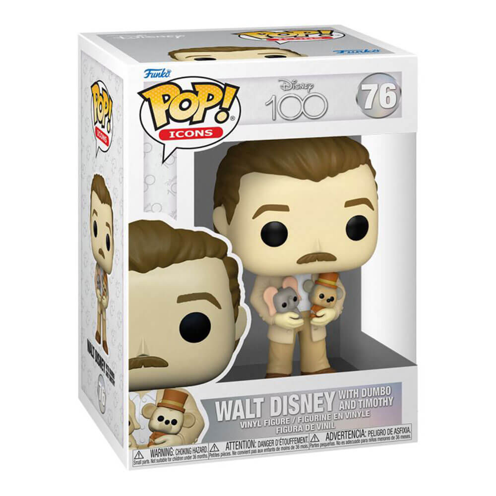 Disney 100th Walt Disney with Dumbo & Timothy Pop! Vinyl