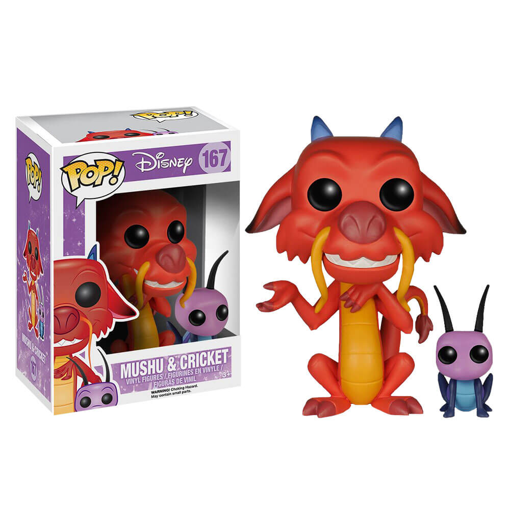 Mulan Mushu & Cricket Pop! Vinyl