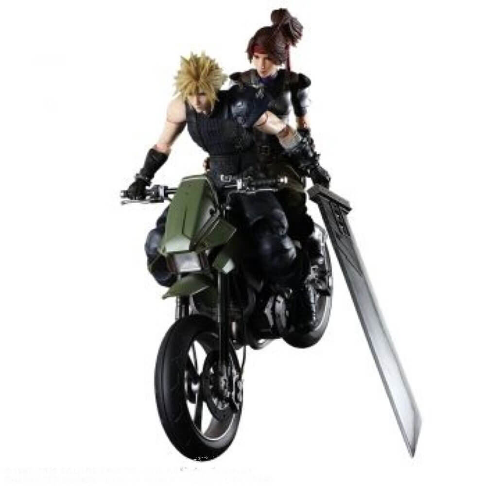 FFVII Jessie, Cloud & Motorcycle Play Arts Action Figure