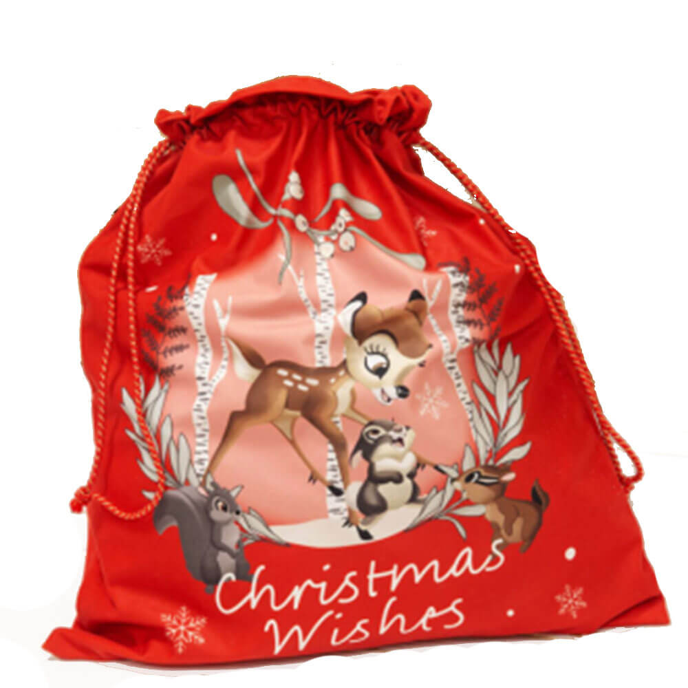 Disney Christmas Wishes Bambi Velour Gift Sack