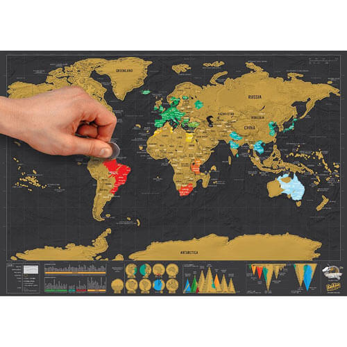 World Map Scratchie Deluxe Travel Edition