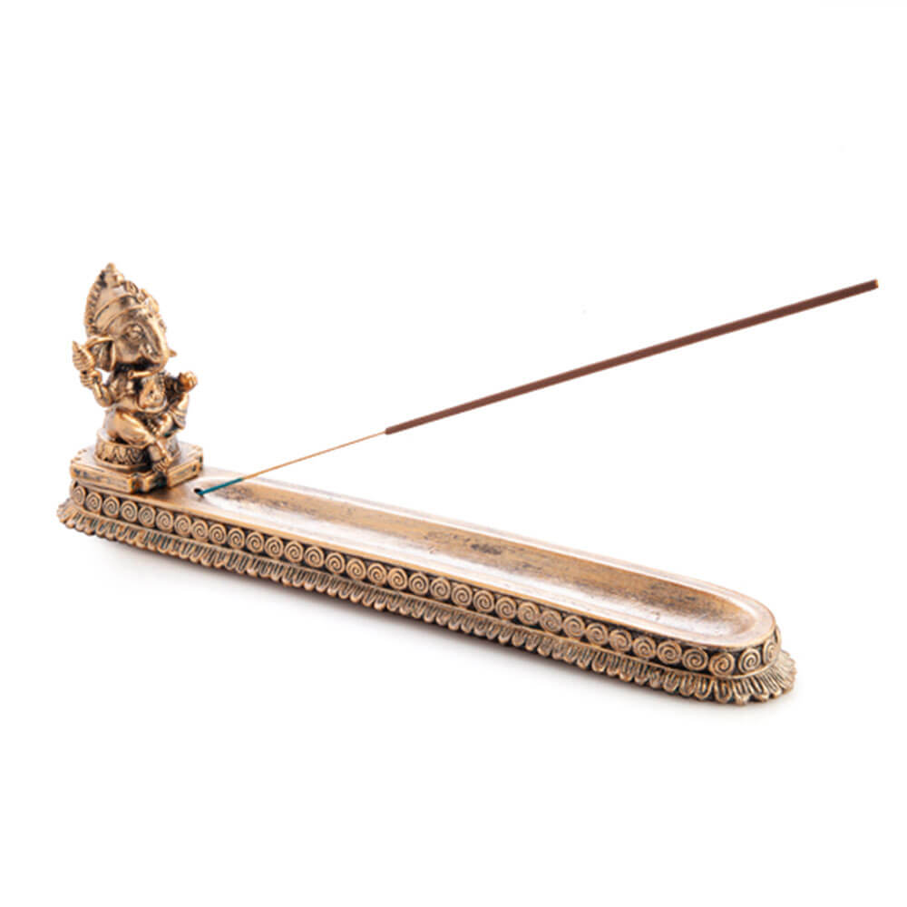 Gold Ganesha Incense Burner