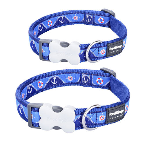 Nautical Dog Collar (Navy)