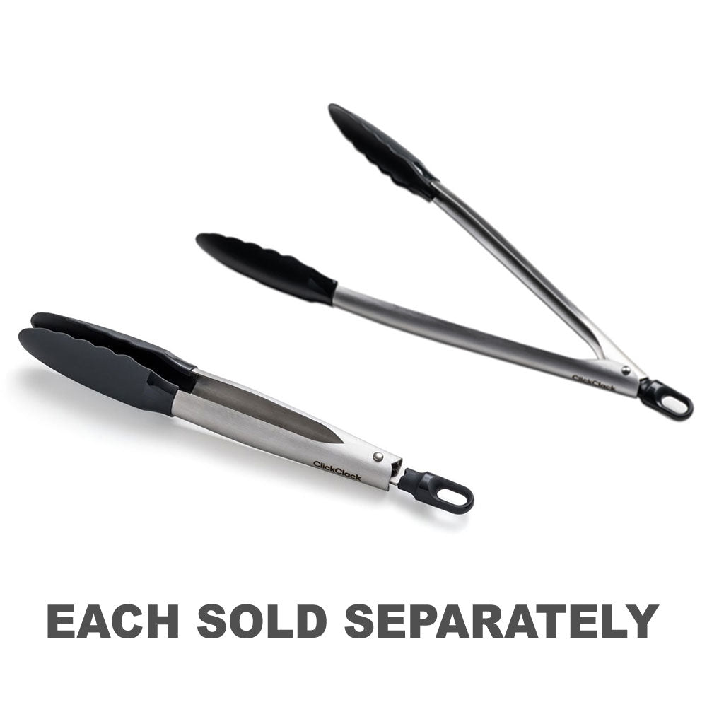 ClickClack Stainless Steel Tongs (Chrome)