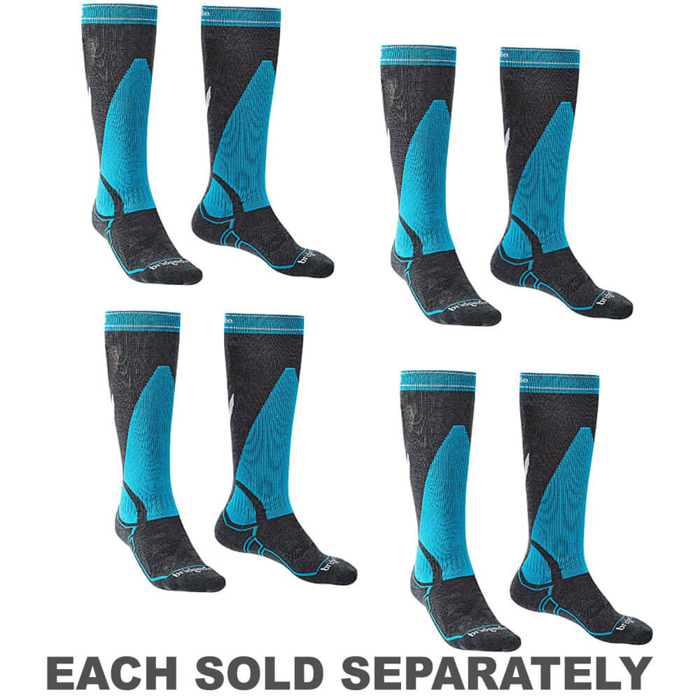 Ski Midweight Sock Gunmetal/Blue