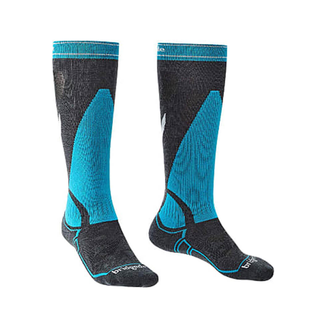 Ski Midweight Sock Gunmetal/Blue