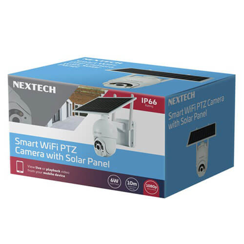 Nextech Smart Wi-Fi PTZ Camera with Solar Panel (1080p)