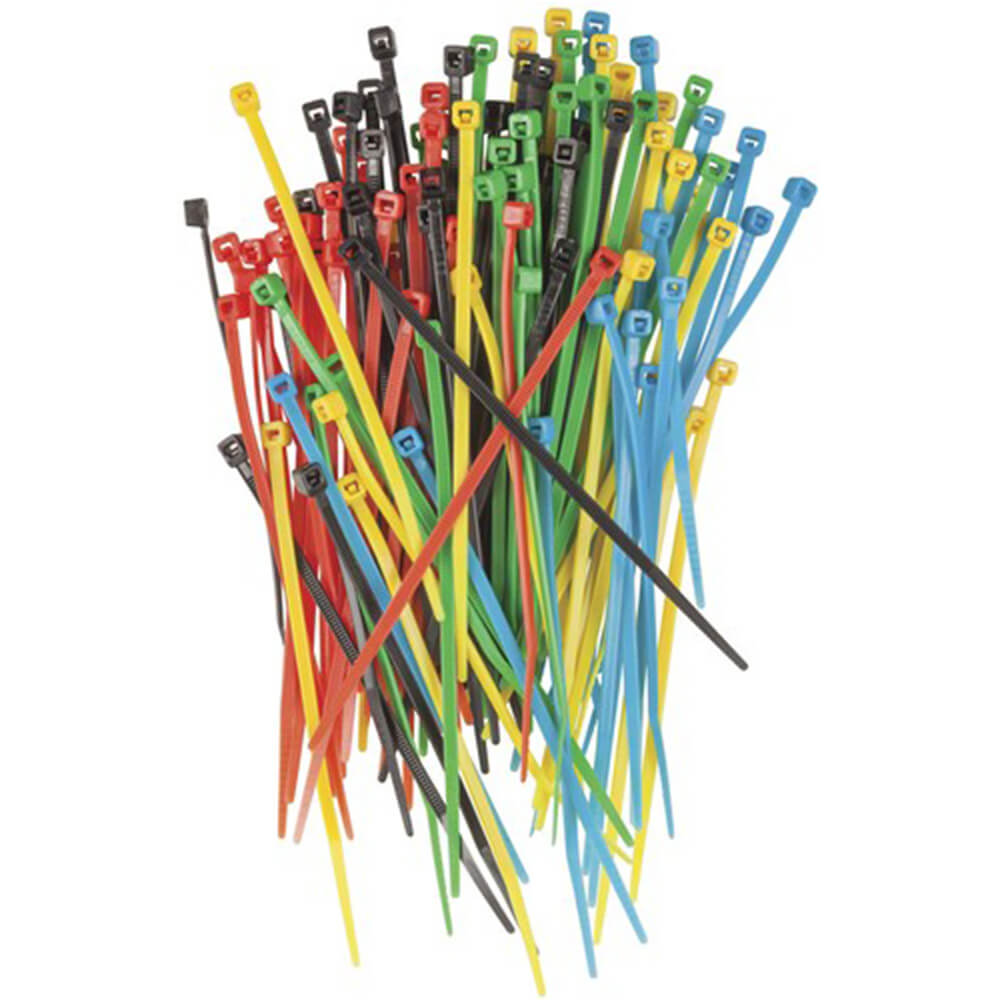 Coloured Cable Ties 100mm (125pk)
