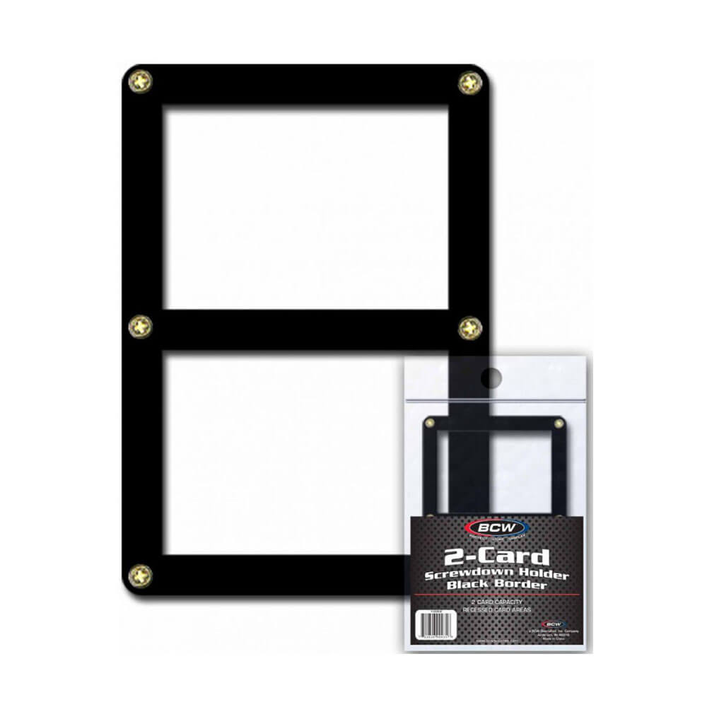 BCW Screwdown Holder Double Card (Black Border)