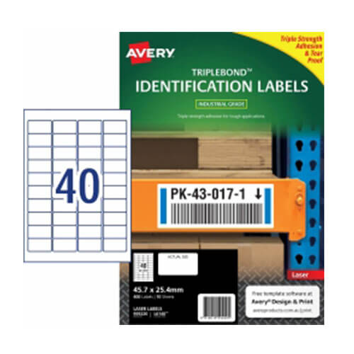 Avery Triplebond Laser Label 10pk