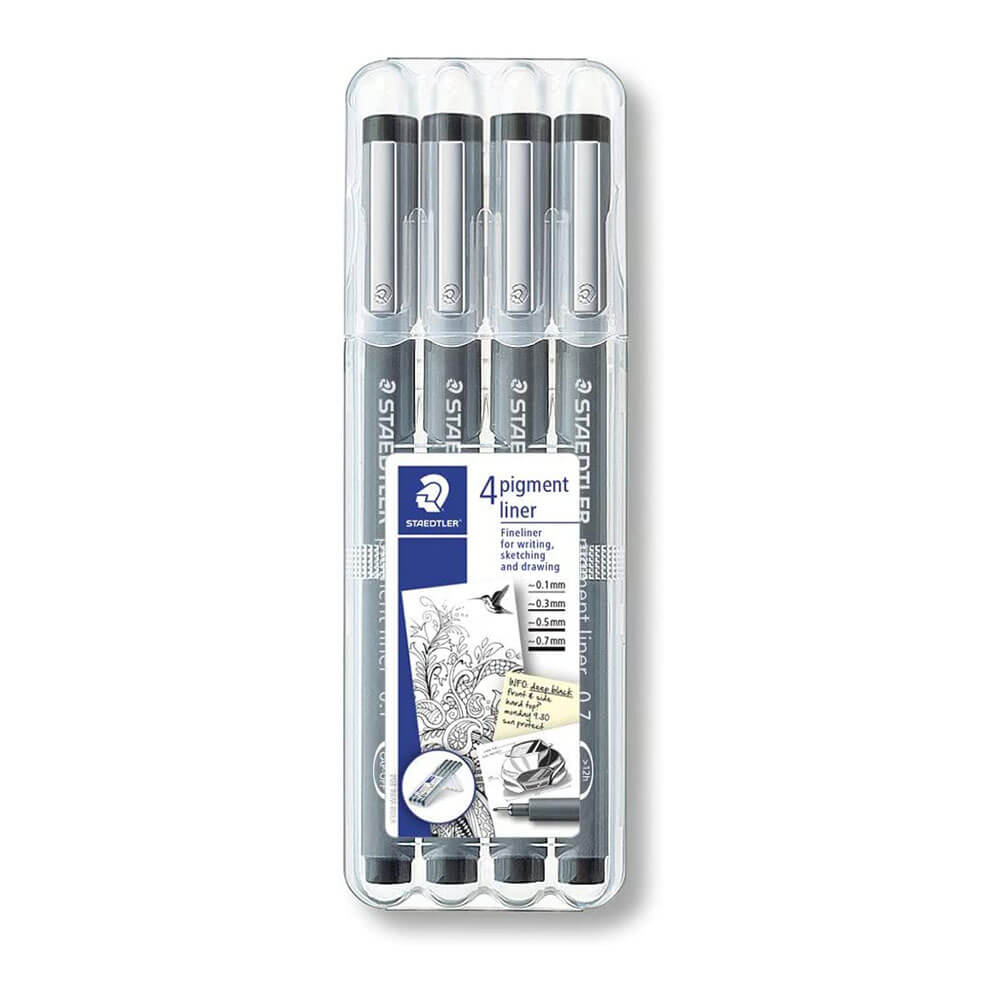 Staedtler Pigment Liner Pen (Wallet of 4)