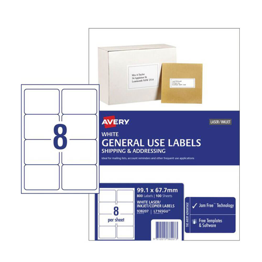 Avery Copier/Laser Label 100pk