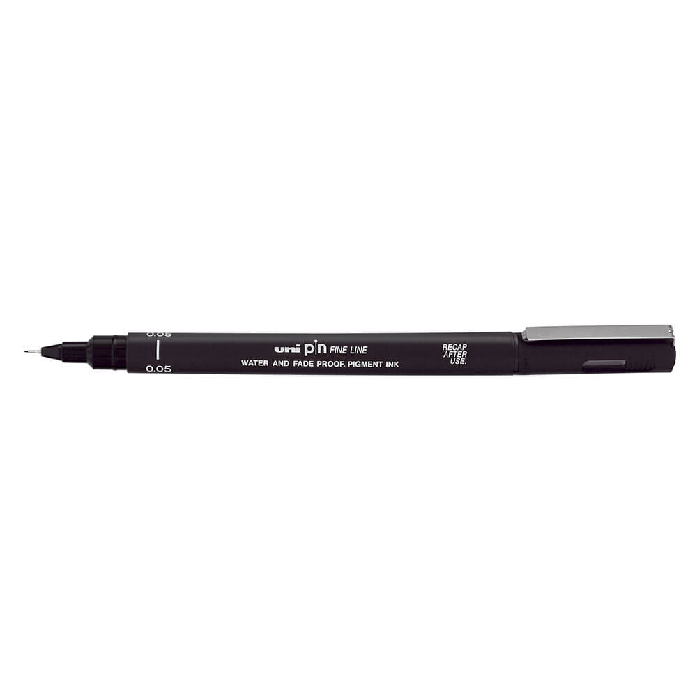 Uni Pin Fine Line Drawing Pen 12pcs (Black)